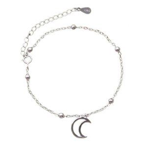 Sterling Silver Moon Beads Bracelet